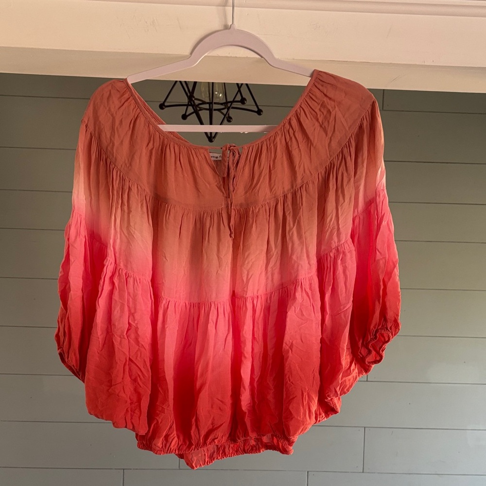 Young Fabulous & Broke Ombre Pink Blouse
